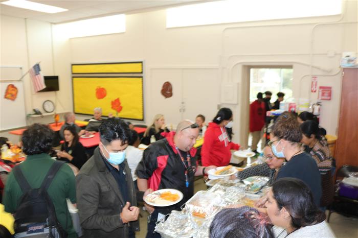 Teachers enjoying lunch
